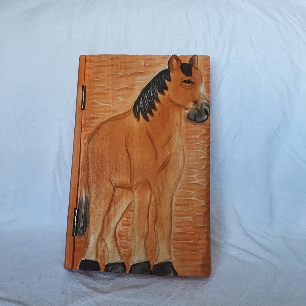 Engraved Wood Horse Notebook/Clipboard - 20% off 3